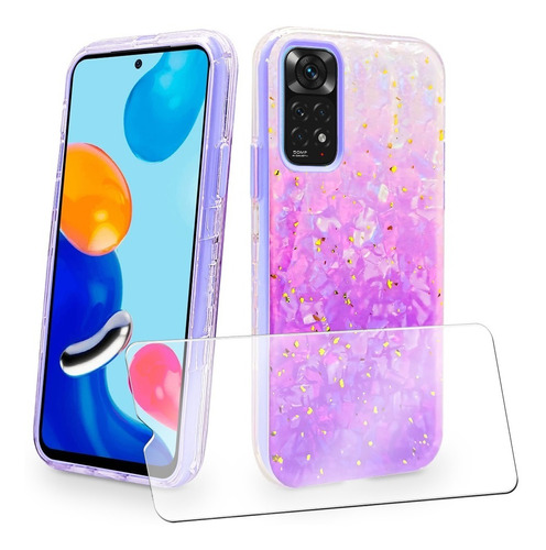 Funda Para Xiaomi Mujer Tres En Uno Diseño + Mica Cristal