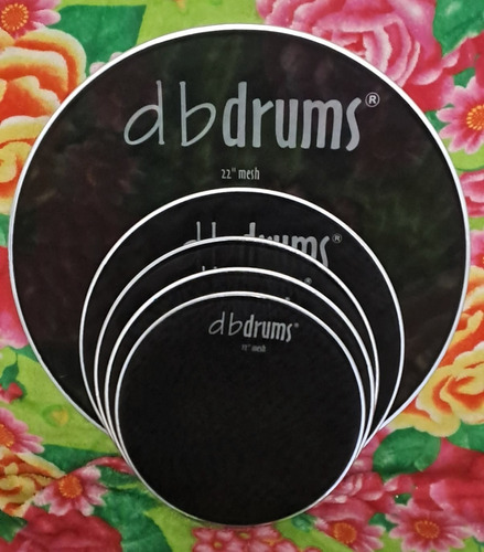 Set Parches Mesh Dbdrums Doble Capa (12-13-14-16-22) Permuto