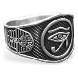 Anillo Ojo De Horus Plata 925 Faraón Egipcio Egipto