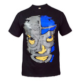 A154 Santo/blue Playera Premium Mascara Lucha Libre Luchador