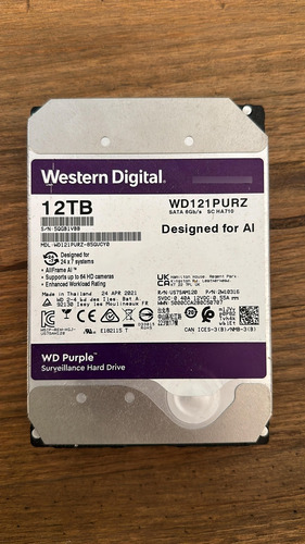 Disco Rigido Western Digital Wd Purple Wd121purz 12tb 