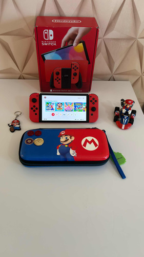 Nintendo Switch Oled Red Mario Desbloqueado