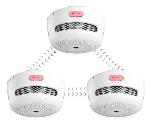 Detectores De Humo C/ Alarma X-sense, Interconectados, 3pcs