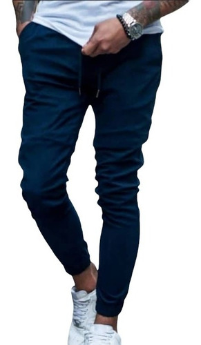 Pantalón Jogger Hombre De Gabardina