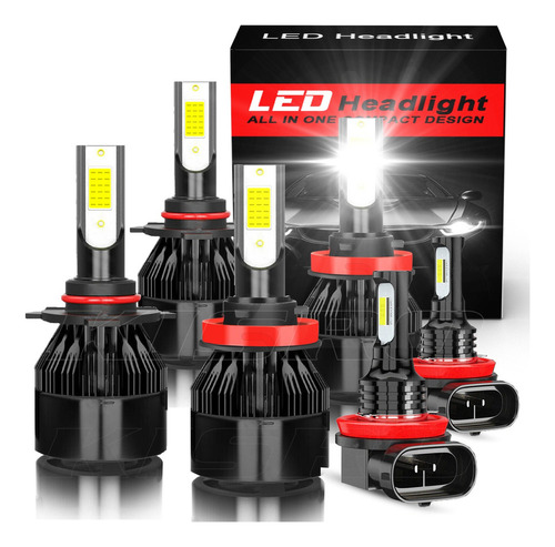 Kit De Led 9005 H11 De 14000 Lm Y 120 W De Haz Alto Y Bajo P