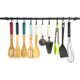 Set Cocina Barral 60 Cm Para Accesorios 10 Ganchos Negro