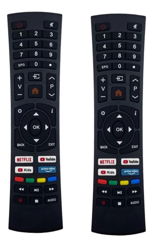 Kit 2 Controle Remoto Compatível Tv Multilaser Tl026 Tl027 