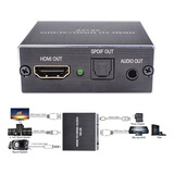 Extractor De Audio Hdmi 4k 5.1 Spdif Divisor Convertidor