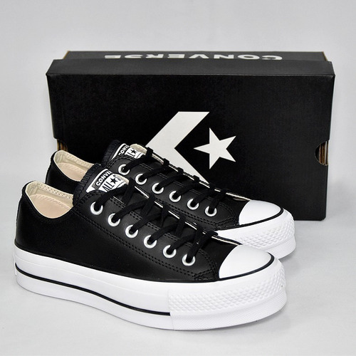 Converse Tenis Plataforma De Piel Dama 100% Originales 2