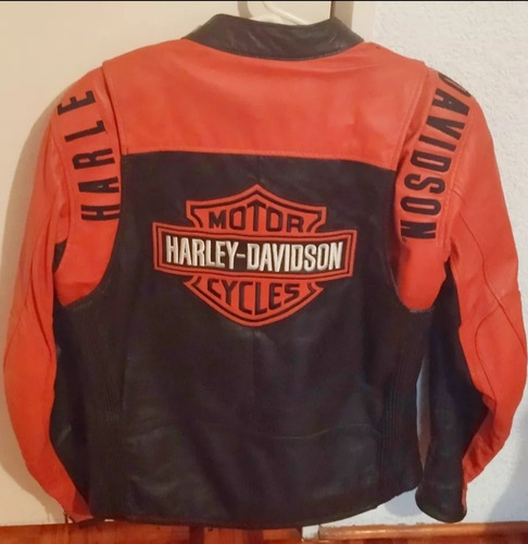 Chamarra Harley Davidson En Cuero Impermeable Para Rodar 