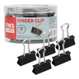 Binder Cx  24 Un Organizador E  Prendedor Papel 32mm Preto 