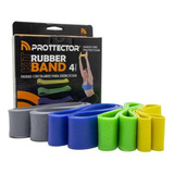 Kit Rubber Band 4 Tensões Mini Band Elástica Prottector