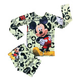 Kit Praia Mickey - Sunga E Camiseta Uv Infantil