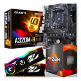 Kit Upgrade Gamer Ddr4 - Ryzen 5 1600 + A320m + 8gb 3000mhz