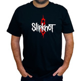 Camiseta Masculina Unissex Slipknot Banda Rock Logo