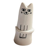 Bud Vaso Mini Vaso De Flores Estátua Do Gato Resina Bonito