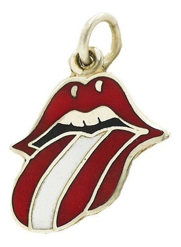 Dije  Lengua Rolling Stones Medalla Plata 925 Hombre, Mujer