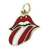 Dije  Lengua Rolling Stones Medalla Plata 925 Hombre, Mujer