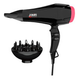 Secador De Pelo Ionico Ca Profesional Jinri Con Difusor