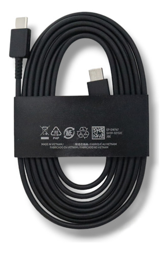 Cable Usb  Samsung Original  Entrada Y Salida C 45w 1.80cm