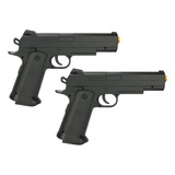 Pistola Spring Airsoft 6mm Full Metal Modelo 1911 - Kit 2un