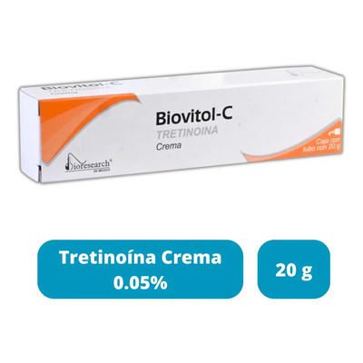Biovitol Crema Tretinoína 0.05% 20 g Acne y Manchas Piel Normal | MercadoLibre