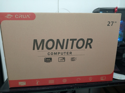 Monitor Crua 27'' ,curvo 1800r, 180hz 1ms,1080p,freesyn,vesa