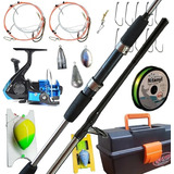 Combo Pesca Completo Para Niños De Calidad Caña Reel Caja ++