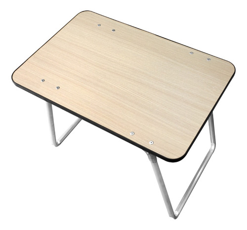 Mesa Plegable Aluminio Madera Melamina 68x45 Camping Balcón