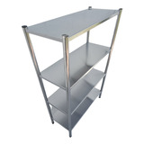 Estante Organizadora Inox Multiuso 4 Prateleiras 100x40x150