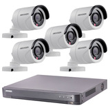 Kit Seguridad Hikvision 1080p Dvr 8 Ch + 5 Camaras 2mp