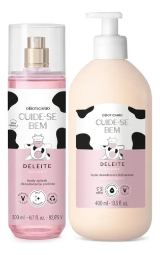 Combo Cuide-se Bem Deleite Body Splash + Loção Corporal 400m