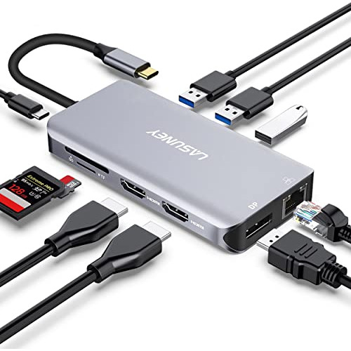 Hub Usb Tipo C De Pantalla Triple 2 Hdmi Displayport Pd...