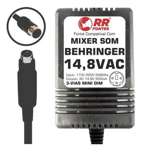  Fonte 14,8vac Para Behringer Mx 6 Psu6 Xenyx 1002fx 1202fx