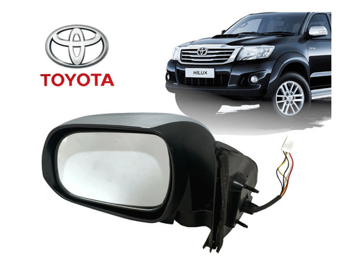 Retrovisor Para Hilux 2014 Cromado Con Luz De Cruce Izquierd Foto 2