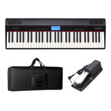 Teclado Roland Go Piano Go61p + Capa + Pedal Sustain