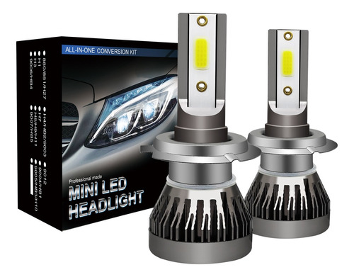 Kit De Faros Focos Led Mini1 H7 Alta Baja 8000lm 36w 6000k