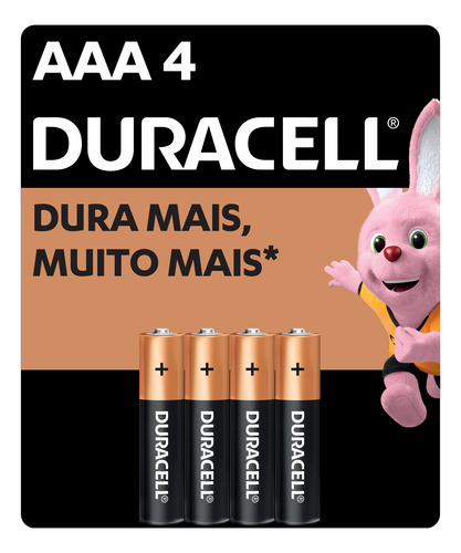 Kit Com 8 Pilhas Alcalina Duracell Palito Aaa (2 Packs C/4)