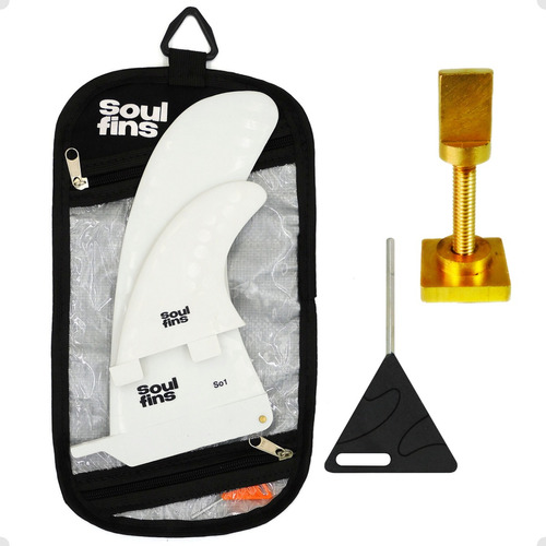 Quilhão + Estabilizadoras So1 Soul Fins Longboard E Sup