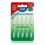 Refil Interdental Oral Nexter Cilíndrico Fino 10 Unidades