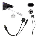 Adaptador 2 En 1 Usb-c Tipo C A Jack De 3,5 Mm Aux / Carga