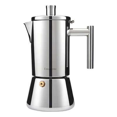 Easyworkz Diego Cafetera Italiana 12 Tazas Olla Moka Expreso Color Silver 520ml | Meses sin interés