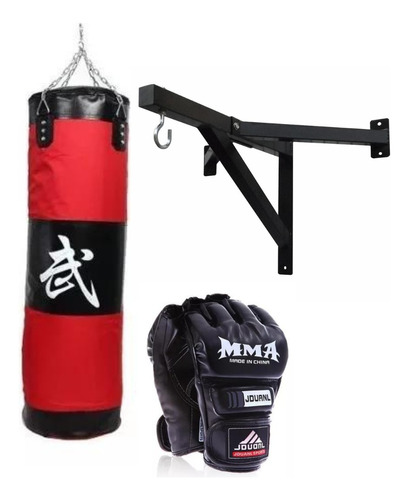 Pack Saco De Boxeo 25 Kg  Lleno 120 Cm X 25 Kg + Guantes Mma