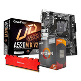 Kit Placa Mãe A520m K Ryzen 5 5600g Ram 16gb 3200mhz