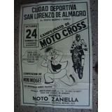 Afiche Orig D Calle Moto Cross Zanella 110x75 Mini Midge P4