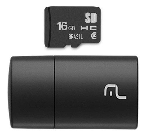 Cartão De Memória 2x1 Sd + Leitor Usb Classe 10 16gb - Mc162