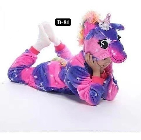 Pijama Y Disfraz Niñas Unicornio Kigurumi B81 B21 B34