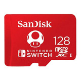 Memoria Micro Sd Sandisk Original Nintendo Switch 128gb Roja
