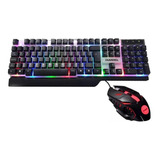 Teclado Gamer Durawell Dw-550 + Mouse Rgb Waterproof