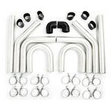 Universal 2.5  63mm Aluminum Turbo Intercooler Pipe Kit  Yyb